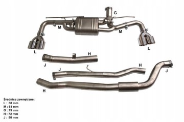 CatBack BMW G38 525 528 530 540 2 0T 3 0T 17 Active Exhaust System Quality of parts according to GVO P replacement with original