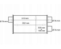 Rear Center Silencer 76mm TurboWorks LT 304SS 355mm TUNING SPORT Quality of parts according to GVO Z replacement