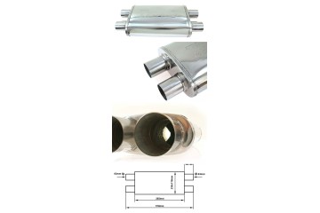 Silenciador Central 63,5mm TurboWorks LT 304SS