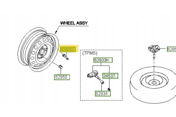 Tyre valve Hyundai IX35 Tucson 2010
