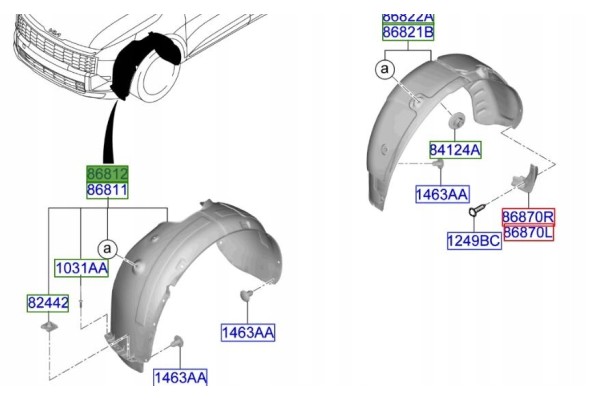 Front wheel arch left Kia Sportage 2025
