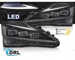 Front lamps for Lexus IS 06 13 black full LED