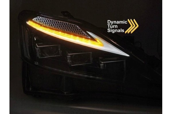 Front lamps for Lexus IS 06 13 black full LED Catalog number of the part LPLE12