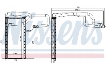 Heat exchanger interior heating NISSENS 707310 Part manufacturer Nissens