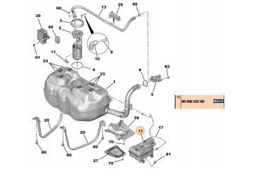 FLUID RESERVOIR FAP 208 301 2008 1 6HDI 9815712680 Version European