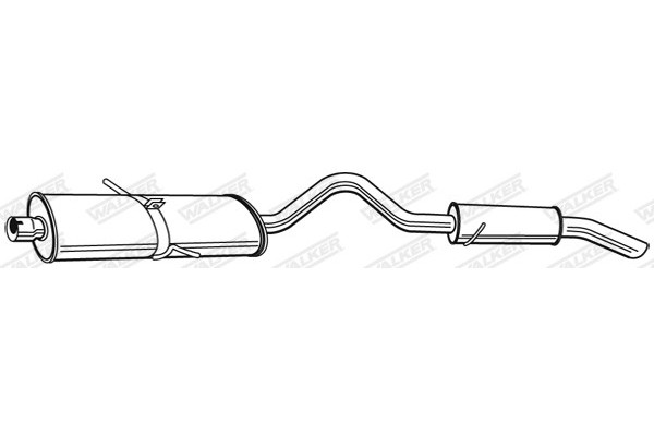 EXHAUST SILENCER REAR DEDICATED LENGTH 1880MM FITS TO Part manufacturer Walker