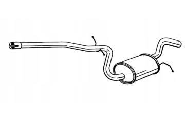 MIDDLE SILENCER BOS285 457 285 457 Catalog number of the original SKODA 1K0253209BJ SKODA 1K0253209CS
