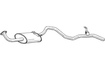 Exhaust system silencer rear fits TOYOTA LAND CRUISER 2 4D 10 8