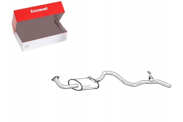 Exhaust system silencer rear fits TOYOTA LAND CRUISER 2 4D 10 8 Catalog number of the part 286 039