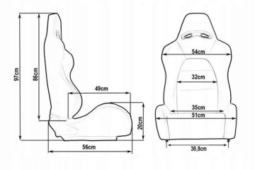 Sports chair DRAGO Velour Bride Black Car type 4x4 SUV undefined cargo vans passenger cars