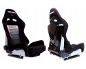 Sports chair Bucket LOW MAX K608 Velour Bride Black Grey