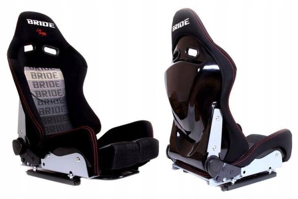 Sports chair Bucket LOW MAX K608 Velour Bride Black Grey
