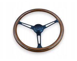 RETRO Steering Wheel Wood Black STRAP 38CM 15 INCH VINTAGE STYLE