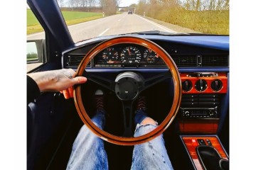 RETRO Steering Wheel Wood Black STRAP 38CM 15 INCH VINTAGE STYLE Part manufacturer WOLLER