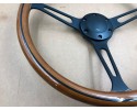 RETRO Steering Wheel Wood Black STRAP 38CM 15 INCH VINTAGE STYLE Quality of parts according to GVO P replacement with original q