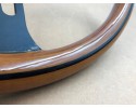 Volante de Dirección de Madera con Franja Negra 38 cm Estilo Vintage