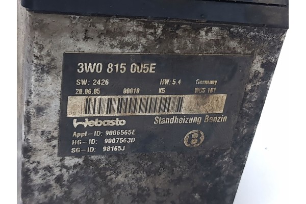 Calefactor de Estacionamiento Webasto para Bentley Flying Spur 2006