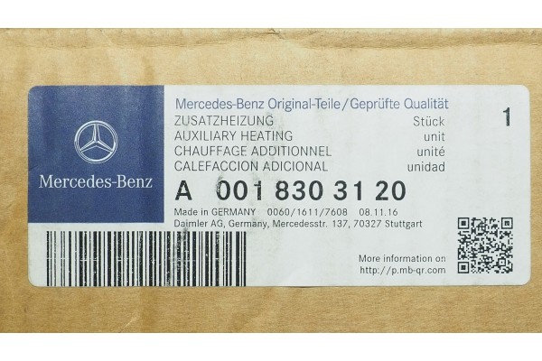 Mercedes webasto parking heater A0018303120 9022347G Quality of parts according to GVO O original with manufacturer s logo OE