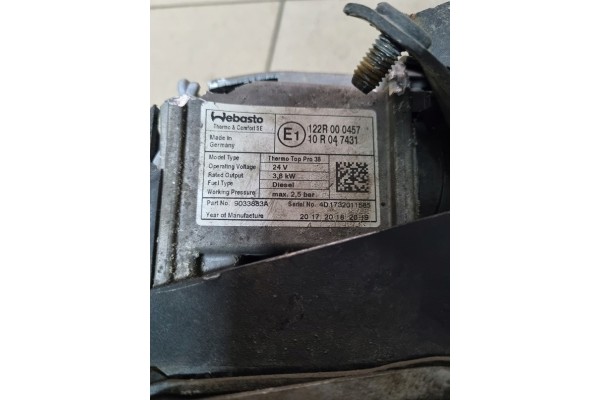 WEBASTO WATER PARKING HEATING DAF XF 106 Part manufacturer DAF OE
