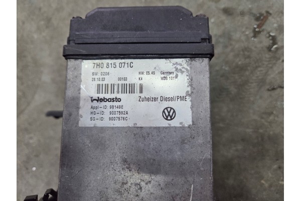 VW T5 parking heater WEBASTO 7H0815071C Part manufacturer Volkswagen OE