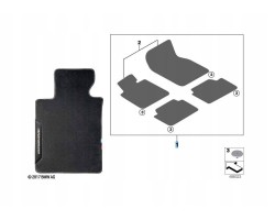 Velour Rugs BMW Series 5 G60 G61 M Performance Set 51475A89892