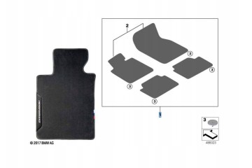 Velour Rugs BMW Series 5 G60 G61 M Performance Set 51475A89892