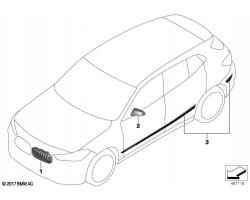 51142449810 Accessories BMW Frozen Black foil left right 51142449810