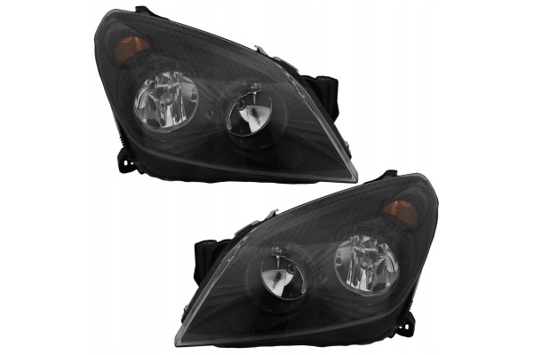 Headlights Set Tuning Full Black Opel Astra III 3 H 2003 2012