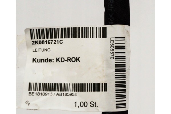 OE VAG 2K0816721C AIR CONDITIONING CABLE VW CADDY 16 Part manufacturer VAG SYSTEM