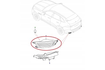 Rear left fog lamp JAGUAR F PACE X761 T4A17151 Packaging status original
