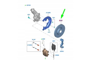 FORD KUGA C520 MK2 Front brake disc DV61 1125 FA 1829608 ORIGINAL Catalog number of the part 1829608