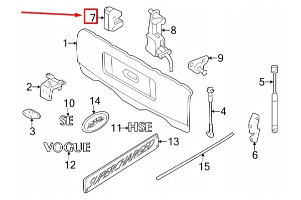 Trunk lid lock Range Rover L322 CWC000130 XH4244670BA new OE Packaging status original