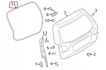 Tailgate opening seal Subaru Forester 18 63516SJ000
