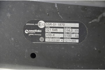 VW T6 1 MULTIVAN TOWBAR WESTPHALIA DRIVER 7H0803881K Catalog number of the original 7H0803881K