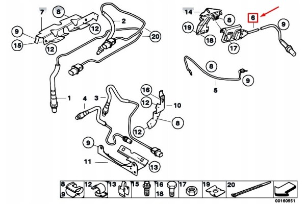 OE BMW 11787587129 NOX SENSOR BMW 5 E60 3 E90 Part manufacturer BMW OE