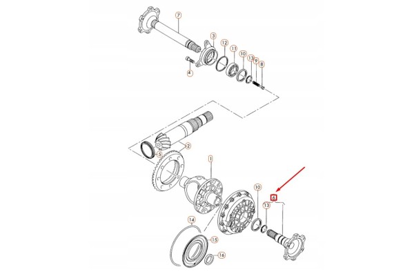 AUDI A4 B7 Drive axle front left flanged shaft JOINT 01J409343A Catalog number of the part OEM 01J409343A