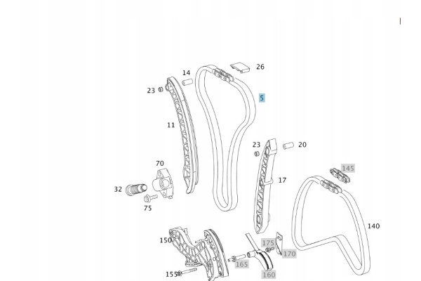 ORIGINAL MB A0009932176 TIMING CHAIN Catalog number of the part A0009932176