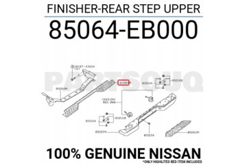 NISSAN Navara OE 85064EB000 REAR BUMPER CAP Packaging status original