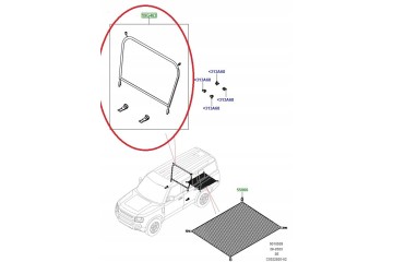 Land Rover Defender 130 VPLES0656 Cargo Space Dividing Grid Packaging status original
