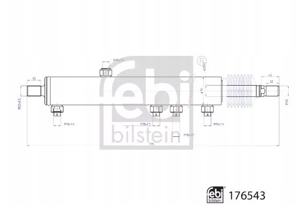 Febi Bilstein 176543 Working cylinder power steering Part manufacturer Febi Bilstein
