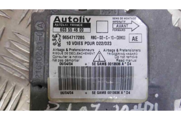 9654717280 CENTRALITA AIRBAG PEUGEOT 407