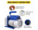 Bomba de vacío 4 CFM 1/3 HP con manómetro 5PA 1720 RPM