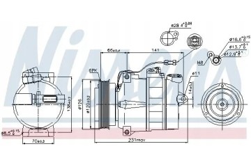 COMPRESSOR AIR CONDITIONING COMPRESSOR 89054 NISSENS Quality of parts according to GVO Q original with factory logo OEM OES
