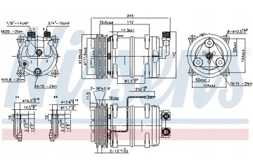 COMPRESSOR AIR CONDITIONING COMPRESSOR 89321 NISSENS Version European