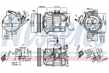 Compressor air conditioning NISSENS 89463 Part manufacturer Nissens