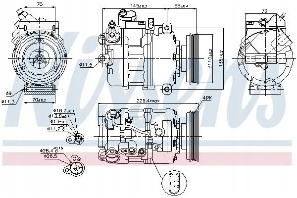 COMPRESSOR AIR CONDITIONING COMPRESSOR 89023 NISSENS Car type passenger cars
