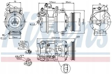 COMPRESSOR AIR CONDITIONING COMPRESSOR 89023 NISSENS Car type passenger cars