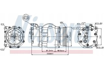 COMPRESSOR AIR CONDITIONING COMPRESSOR 89040 NISSENS Car type cargo vans passenger cars