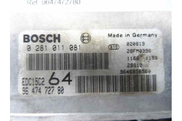 9647472780 CENTRALITA MOTOR UCE PEUGEOT 307 BREAK / SW (S1)(04.2002)