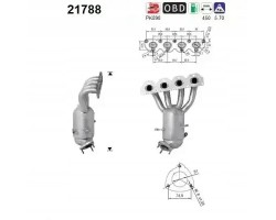 CATALYST EURO EMISSION 5 EURO EMISSION 6 21788 AS